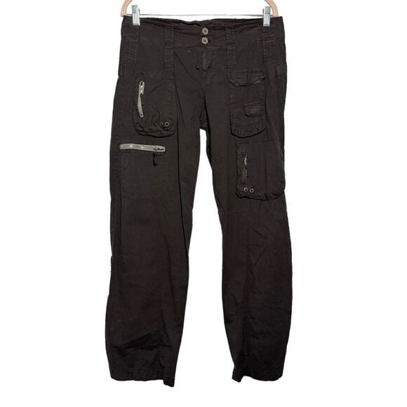 NEW Johnny Was Pete & Greta brown wide leg utility cargo pants size 6 - Picture 2 of 11